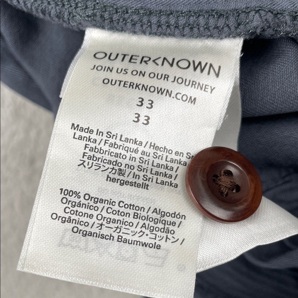 NEW Outerknown 33x31 Men's Charcoal Nomad Chino Pants - Picture 9 of 12